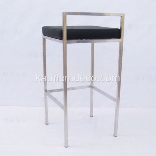 მარტივი კომერციული დიზაინის ტყავის ბარის სკამი